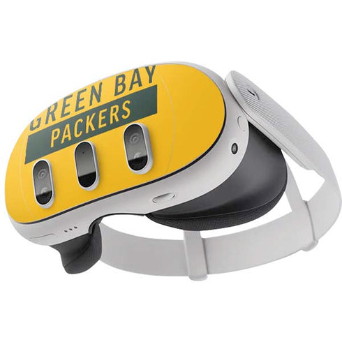 NFL Green Bay Packers Yellow Performance Series Meta Quest 3 Skin