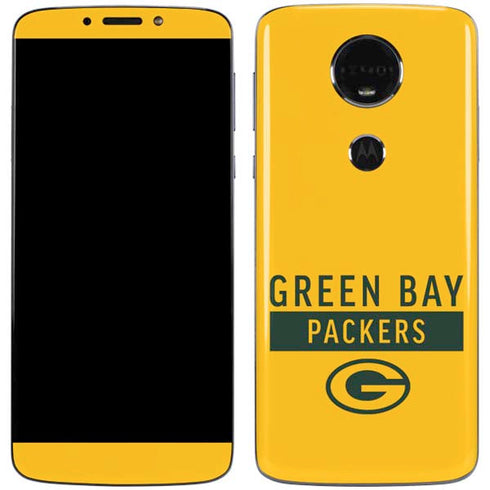 NFL Green Bay Packers Yellow Performance Series Moto E5 Plus Skin