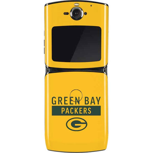 NFL Green Bay Packers Yellow Performance Series Motorola RAZR Skin