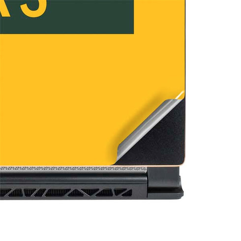 NFL Green Bay Packers Yellow Performance Series MSI GS65 Stealth Laptop Skin