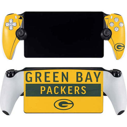 NFL Green Bay Packers Yellow Performance Series PlayStation Portal Remote Player Skin