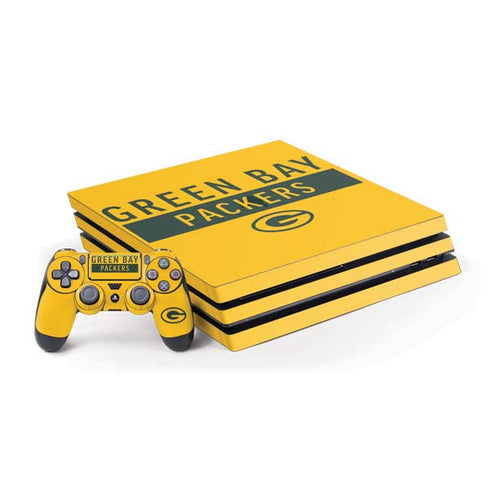 NFL Green Bay Packers Yellow Performance Series PS4 Pro Bundle Skin