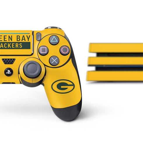 NFL Green Bay Packers Yellow Performance Series PS4 Pro Bundle Skin