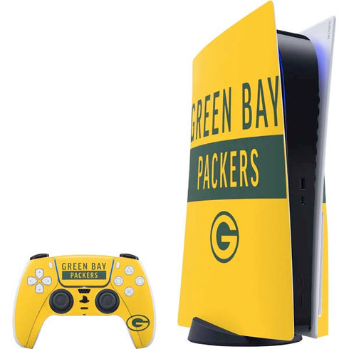 NFL Green Bay Packers Yellow Performance Series PS5 Bundle Skin