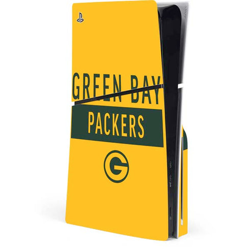 NFL Green Bay Packers Yellow Performance Series PS5 Slim Disk Console Skin