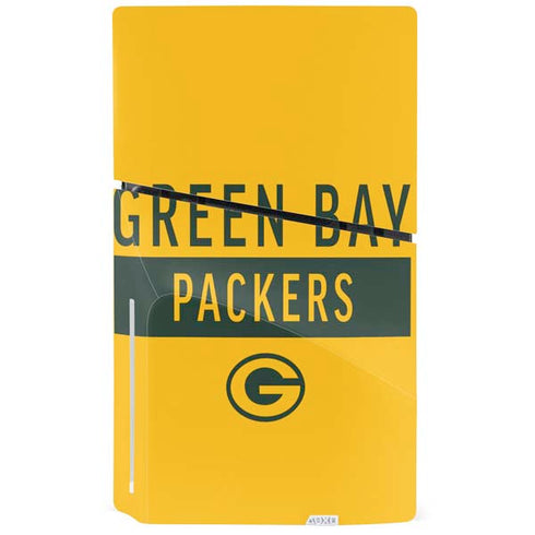 NFL Green Bay Packers Yellow Performance Series PS5 Slim Disk Console Skin