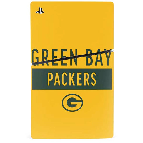 NFL Green Bay Packers Yellow Performance Series PS5 Slim Digital Edition Bundle Skin