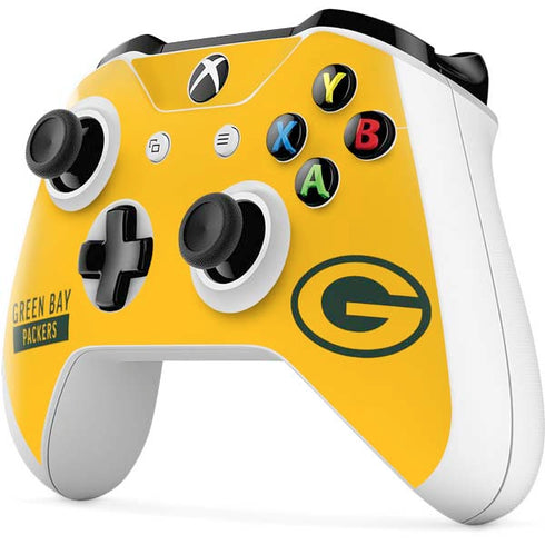 NFL Green Bay Packers Yellow Performance Series Xbox One S Controller Skin