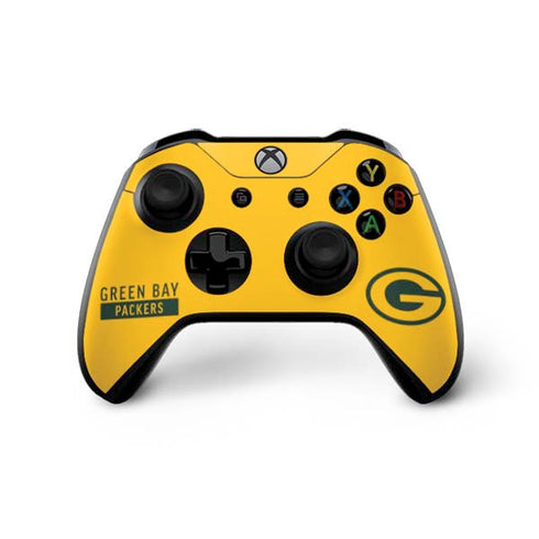NFL Green Bay Packers Yellow Performance Series Xbox One X Bundle Skin