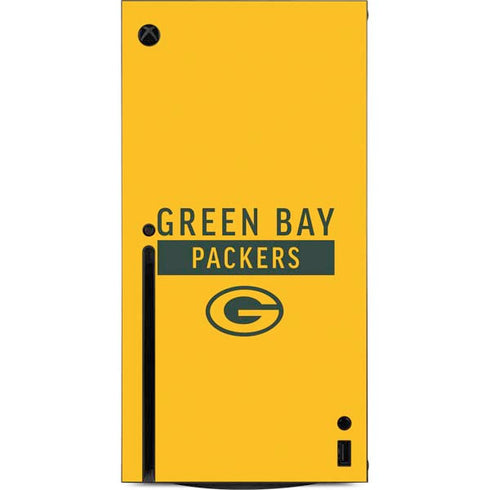 NFL Green Bay Packers Yellow Performance Series Xbox Series X Console Skin