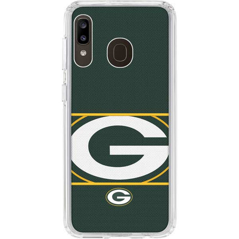 NFL Green Bay Packers Zone Block Galaxy A20 Clear Case