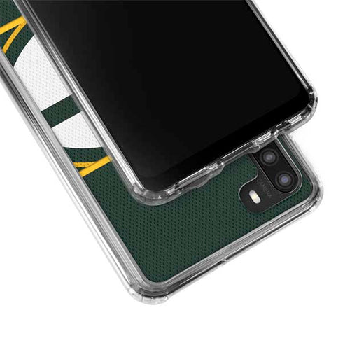 NFL Green Bay Packers Zone Block Galaxy A21 Clear Case