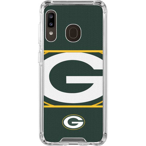 NFL Green Bay Packers Zone Block Galaxy A30 Clear Case