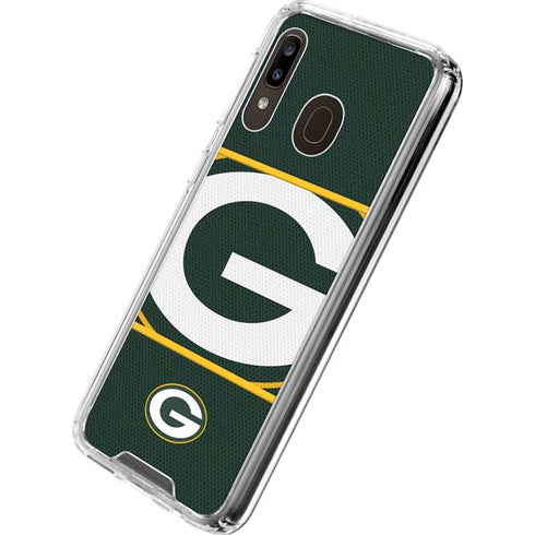 NFL Green Bay Packers Zone Block Galaxy A30 Clear Case