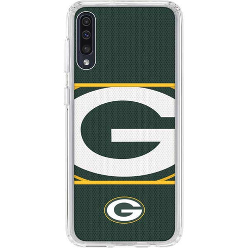 NFL Green Bay Packers Zone Block Galaxy A50 Clear Case