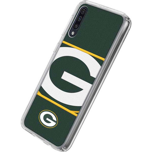 NFL Green Bay Packers Zone Block Galaxy A50 Clear Case