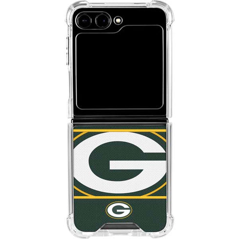 NFL Green Bay Packers Zone Block Galaxy Z Flip5 5G Clear Case