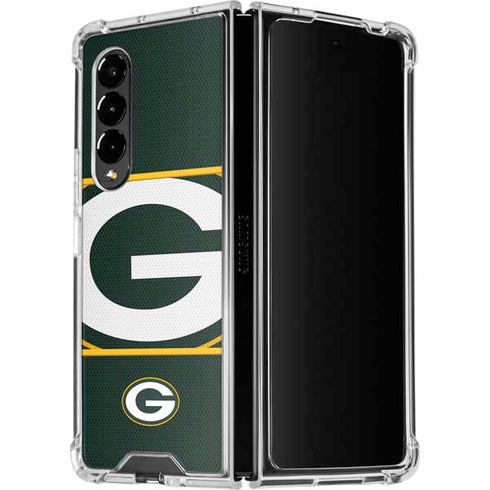 NFL Green Bay Packers Zone Block Galaxy Z Fold4 5G Clear Case