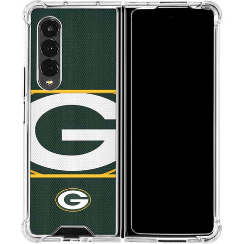 NFL Green Bay Packers Zone Block Galaxy Z Fold4 5G Clear Case