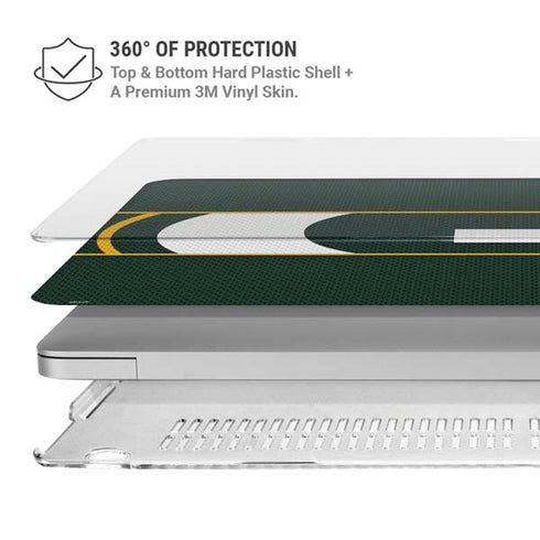 NFL Green Bay Packers Zone Block MacBook Air 15in (2023-2025) Case plus Skin