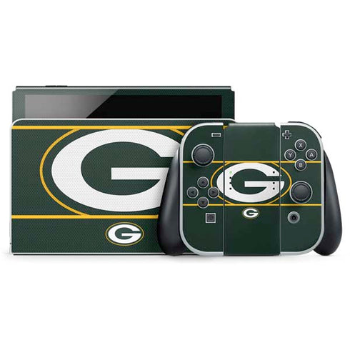 NFL Green Bay Packers Zone Block Nintendo Switch OLED (2021) Skin