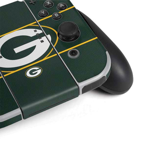 NFL Green Bay Packers Zone Block Nintendo Switch OLED (2021) Skin