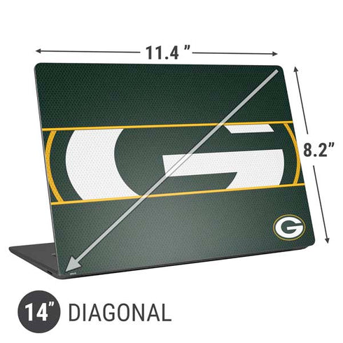NFL Green Bay Packers Zone Block Universal Laptop 14in (11.4 x 8.2in) Skin