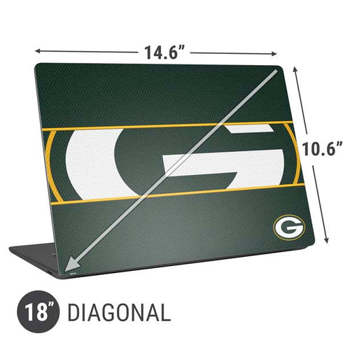 NFL Green Bay Packers Zone Block Universal Laptop 18in (14.6 x 10.6in) Skin