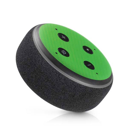 Green Carbon Fiber Specialty Texture Material Amazon Echo Dot Skin