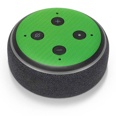 Green Carbon Fiber Specialty Texture Material Amazon Echo Dot Skin