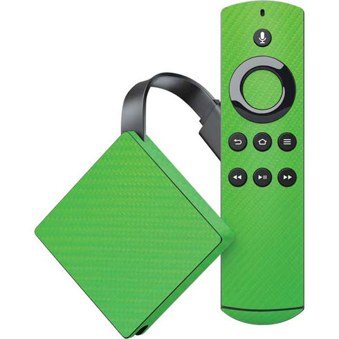 Green Carbon Fiber Specialty Material Amazon Fire TV Skin