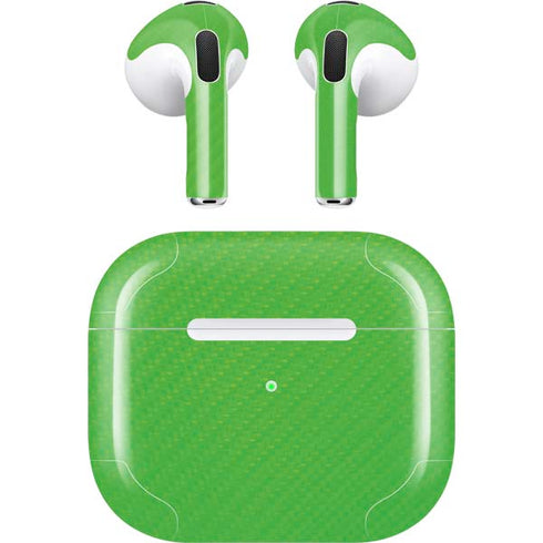 Green Carbon Fiber Specialty Material Apple AirPods (3rd Gen 2021) Skin