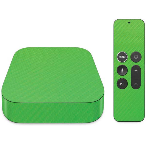 Green Carbon Fiber Specialty Texture Material Apple TV Skin