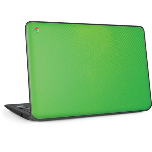 Green Carbon Fiber Specialty Texture Material HP Chromebook Skin