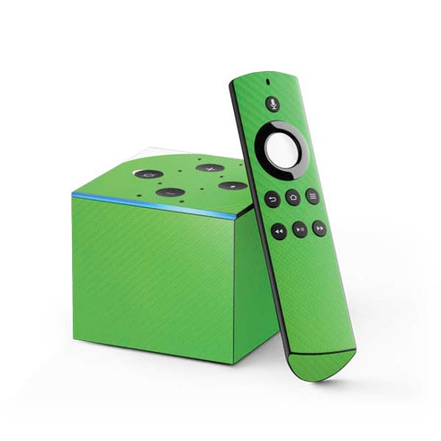 Green Carbon Fiber Specialty Material Fire TV Cube Skin