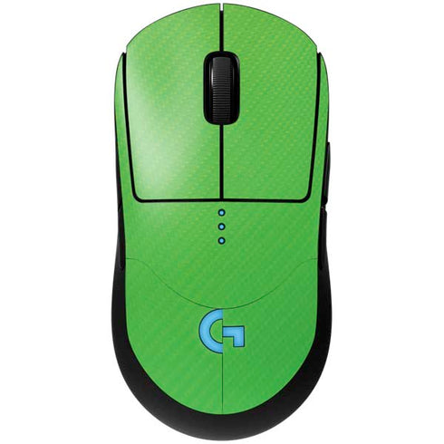 Green Carbon Fiber Specialty Material G Pro Wireless Gaming Mouse Skin
