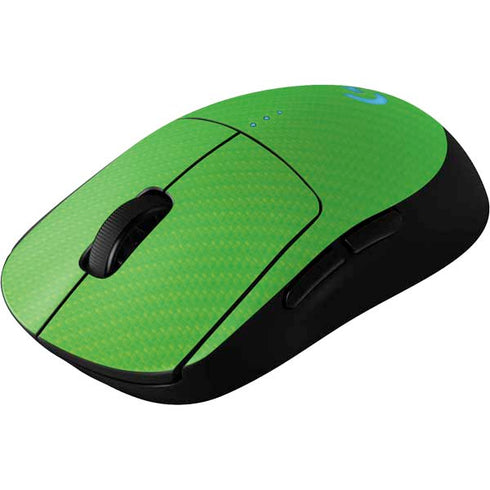 Green Carbon Fiber Specialty Material G Pro Wireless Gaming Mouse Skin