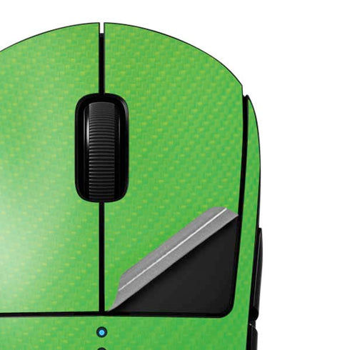 Green Carbon Fiber Specialty Material G Pro Wireless Gaming Mouse Skin