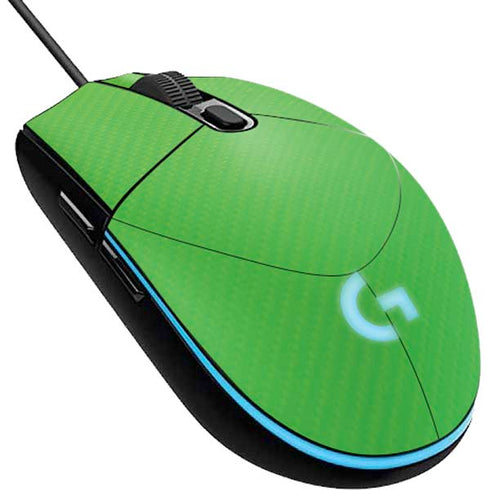Green Carbon Fiber Specialty Material G203 Prodigy RGB Wired Gaming Mouse Skin