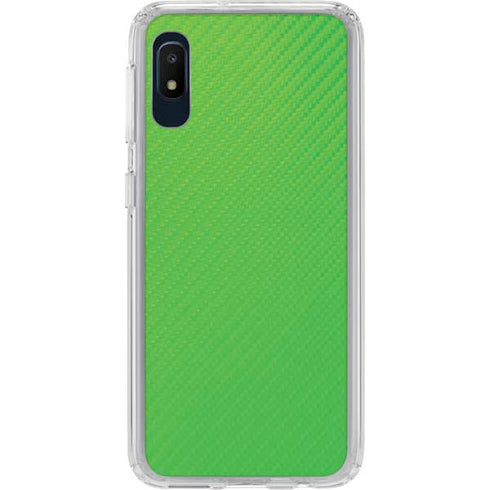 Green Carbon Fiber Specialty Material Galaxy A10e Clear Case