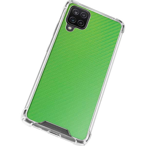 Green Carbon Fiber Specialty Material Galaxy A12 Clear Case