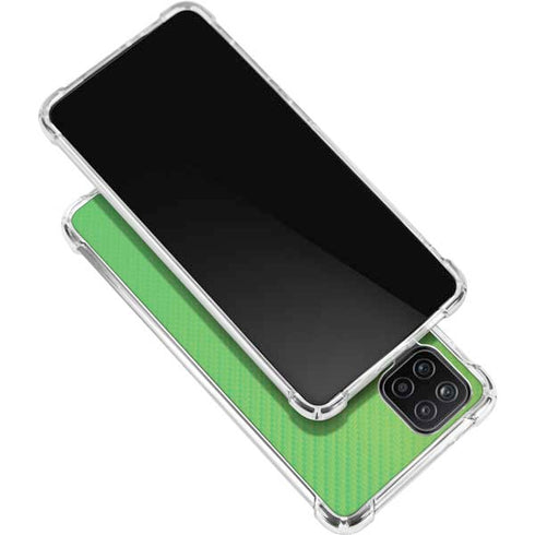 Green Carbon Fiber Specialty Material Galaxy A12 Clear Case