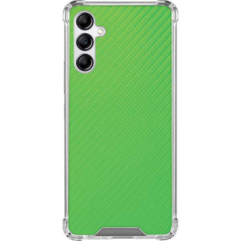 Green Carbon Fiber Specialty Material Galaxy A14 5G Clear Case