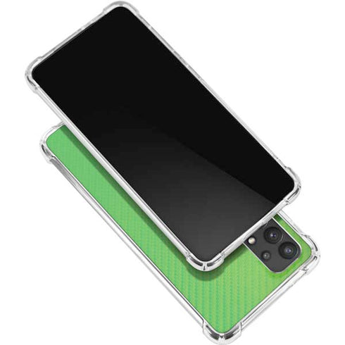 Green Carbon Fiber Specialty Material Galaxy A32 5G Clear Case
