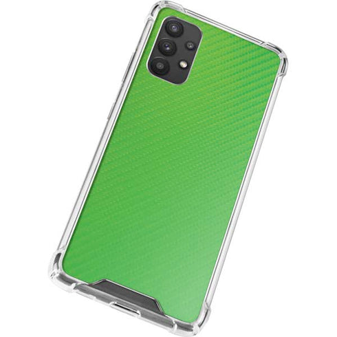 Green Carbon Fiber Specialty Material Galaxy A32 5G Clear Case