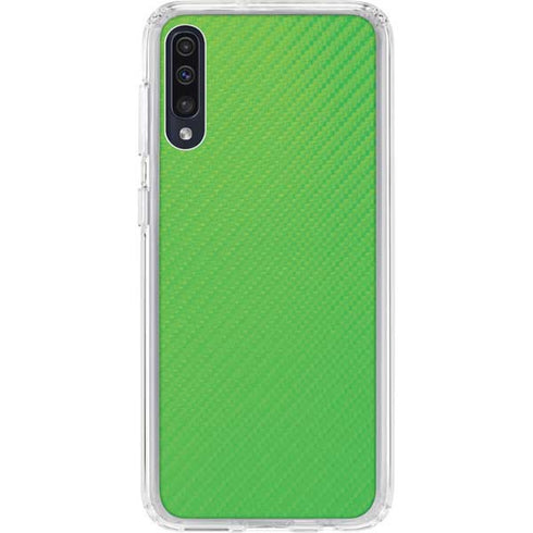 Green Carbon Fiber Specialty Material Galaxy A50 Clear Case