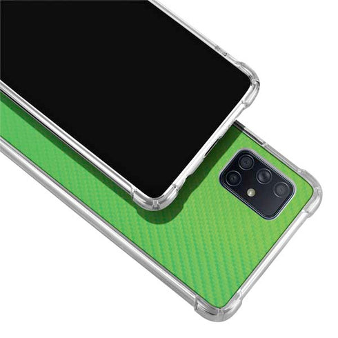 Green Carbon Fiber Specialty Material Galaxy A51 5G Clear Case