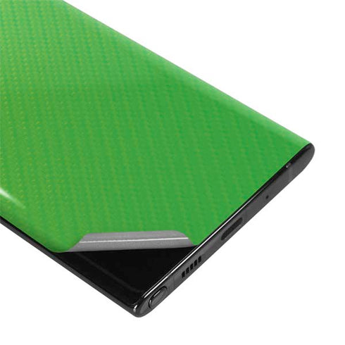 Green Carbon Fiber Specialty Material Galaxy Note 10 Skin
