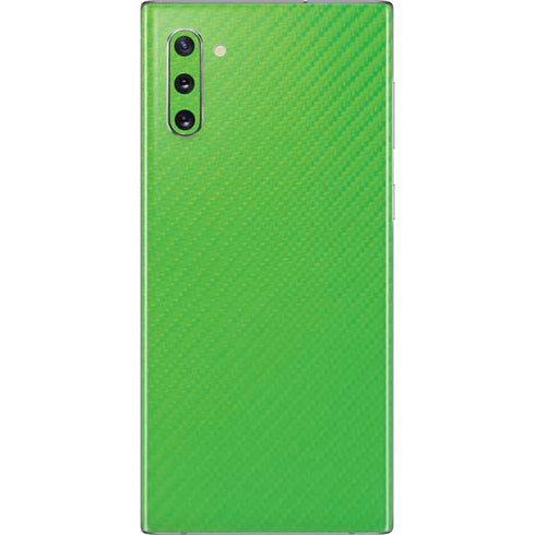 Green Carbon Fiber Specialty Material Galaxy Note 10 Skin