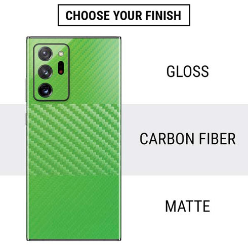 Green Carbon Fiber Specialty Material Galaxy Note20 Ultra 5G Skin